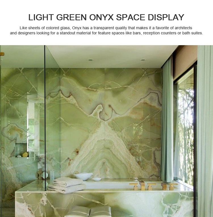 Translucent Dark Green Onyx with Red Vein Wall Slab Panel Decoration