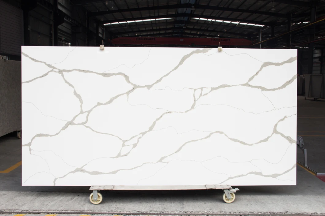 New Products Quartz Stone Slab for Kitchen Cabinet Worktop Work Top Solid Surface White Artificial Marble Countertop