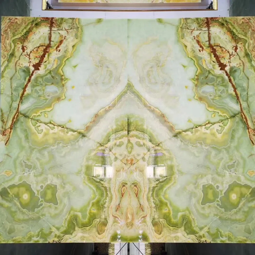 Hot Sale Book Match Green Onyx for Flooring Tile