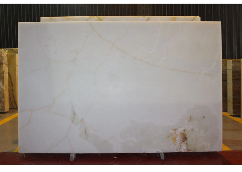 White Natural Polished Stone Onyx for Background Floor Tile Table Countertop Decoration Wall Interior Wall Decoration Luxury Hotel Project