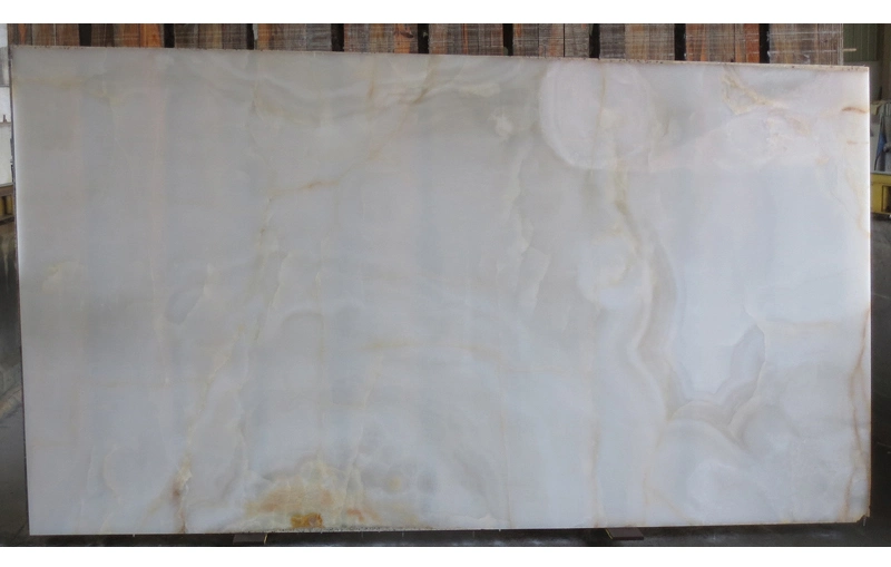 White Natural Polished Stone Onyx for Background Floor Tile Table Countertop Decoration Wall Interior Wall Decoration Luxury Hotel Project