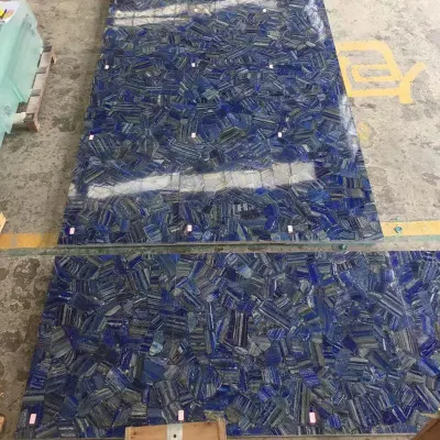 Semi Precious Stone Blue Marble Lapis Lazuli Interior Wall Tiles/Countetop Price