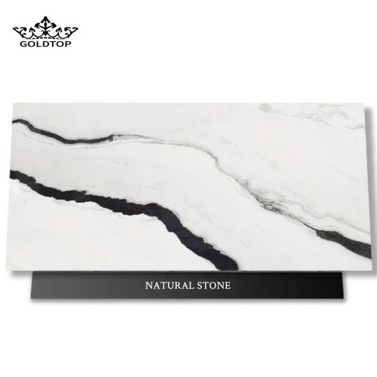 Black/Yellow/Green/Brown/Blue/Pink/Grey/Light Kitchen Top Building Material Panda White Natural Marble for Floor/Wall/Flooring/Paving Slab/Countertop Decoration