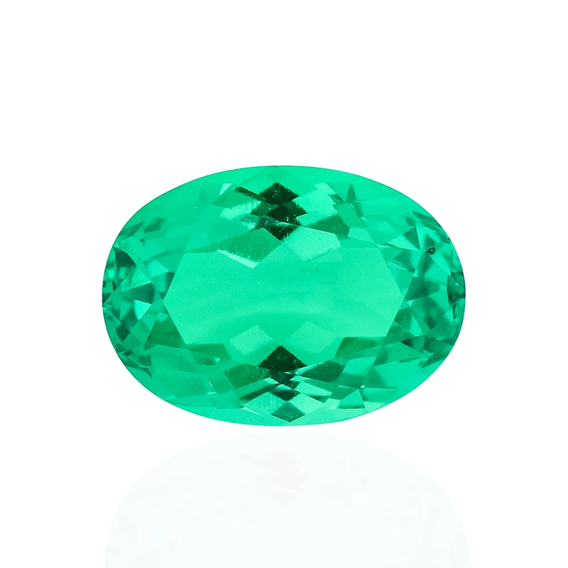 Hot Sale Precious Lab Grown Green Colombia Emerald Oval Shape Emerald Stone Loose Emerald for Jewelry