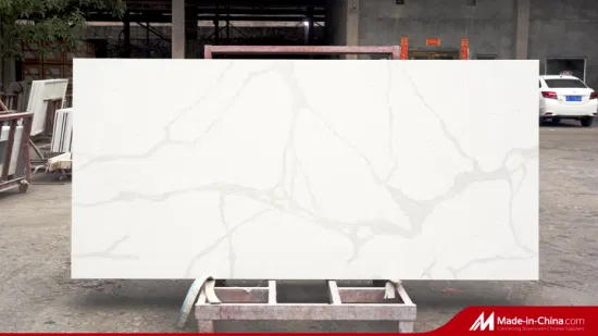 China Factory Quartz Stone Slab Calacatta White Marble Natural Stone Granite Wholesale Solid Surface Customized Kitchen Top Quartz Countertop